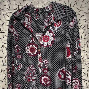 Alfani Size 1X Unusual Retro Pattern Blouse